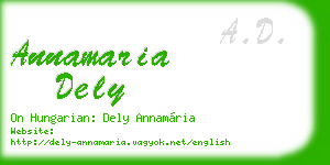 annamaria dely business card